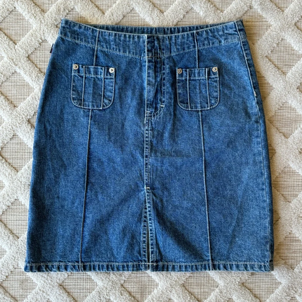 Vintage Y2K 90’s Tommy Jeans Retro Denim Blue Skirt Size 0 Classic Streetwear